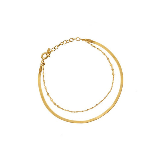 Layered Set Snake Chain Bracelet