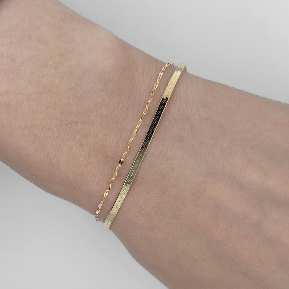 Layered Set Snake Chain Bracelet