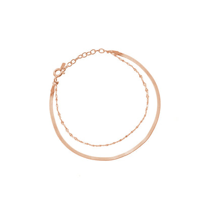 Layered Set Snake Chain Bracelet