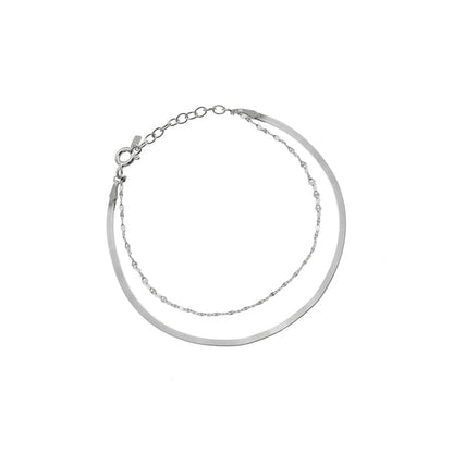 Layered Set Snake Chain Bracelet
