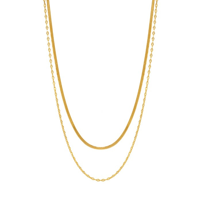 Layered Chain Set Necklace