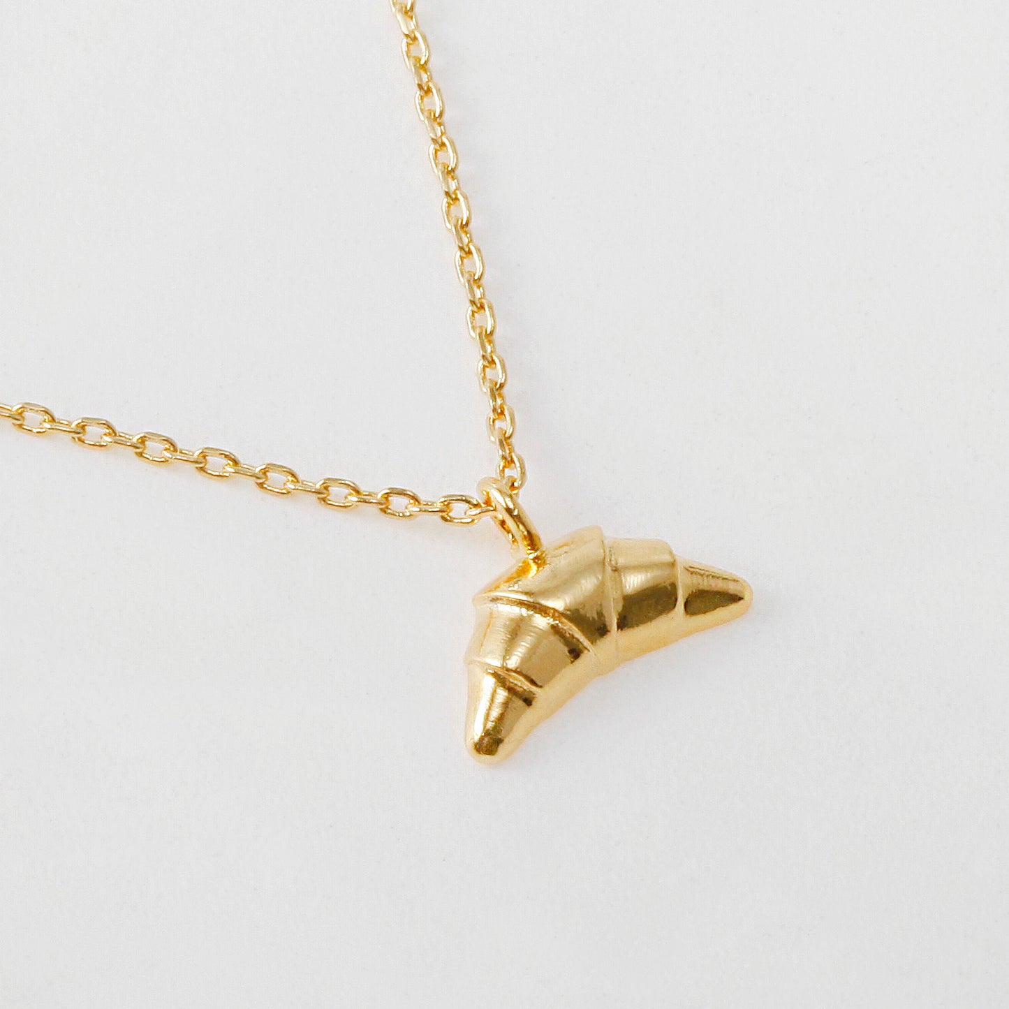 Tiny Croissant Pendant Necklace
