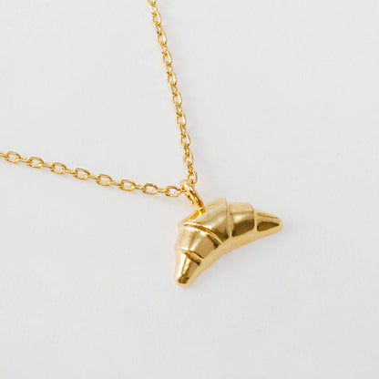 Tiny Croissant Pendant Necklace