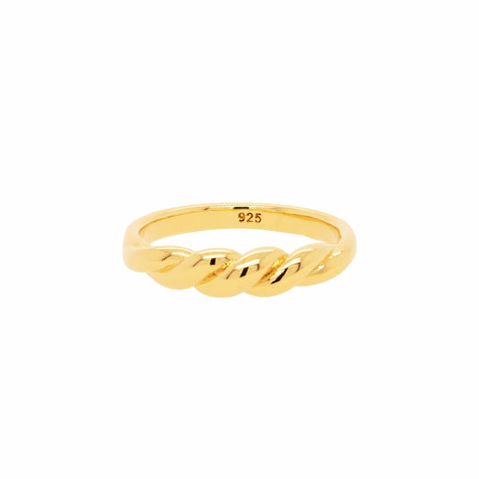 Bold Twist Round Band Ring 925