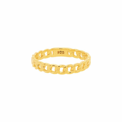 Chain Ring Band Solid 925 Silver Ring