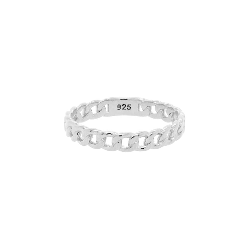 Chain Ring Band Solid 925 Silver Ring