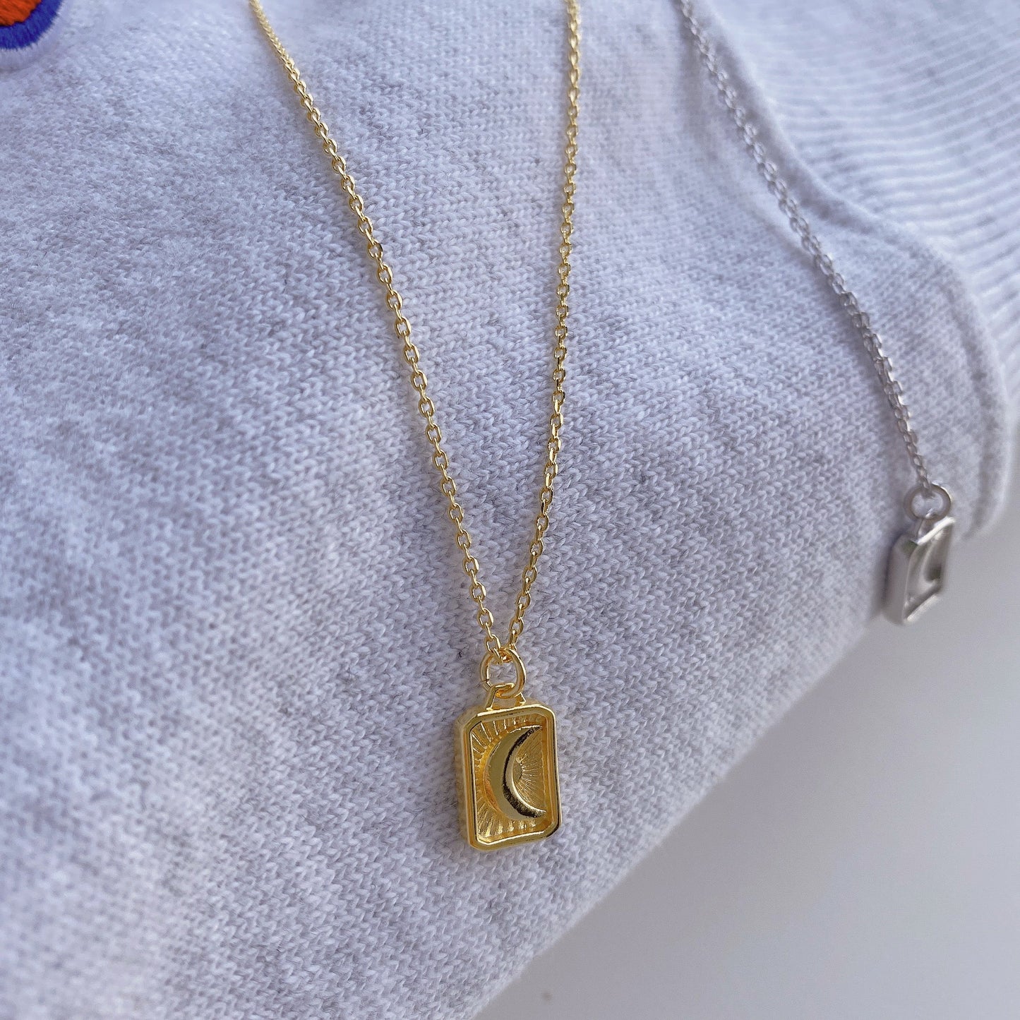 Crescent Moon Square Ring