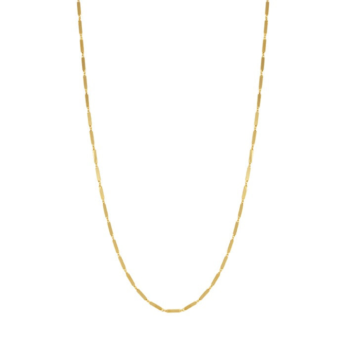 String Bar Round Chain Solid 925 Silver Necklace