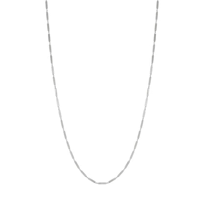 String Bar Round Chain Solid 925 Silver Necklace