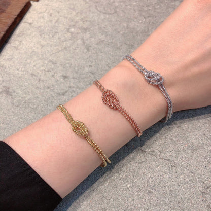 Cord 2 Chains Multi Style Bracelet