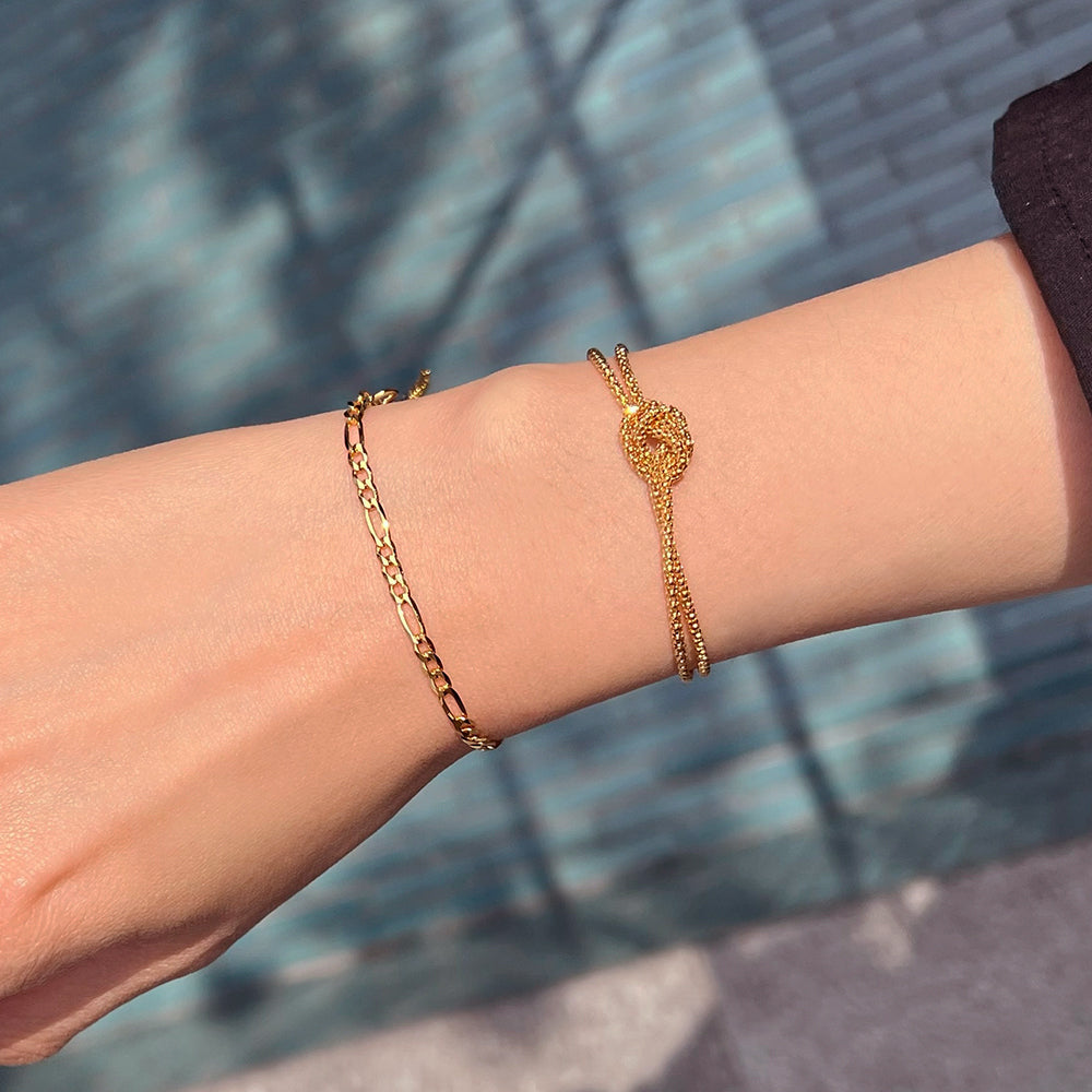Cord 2 Chains Multi Style Bracelet