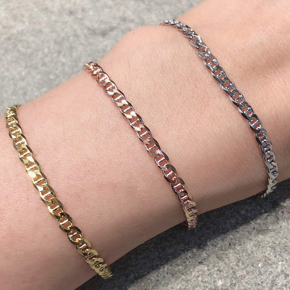 Anchor Chain 925 Silver Bracelet
