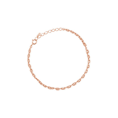 Tiny Pig Nose Chain 925 Bracelet