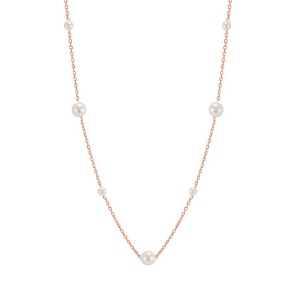Freshwater Pearl Station Chain Necklace Medium