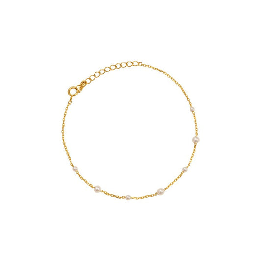 Mini Freshwater Pearl Station 925 Bracelet