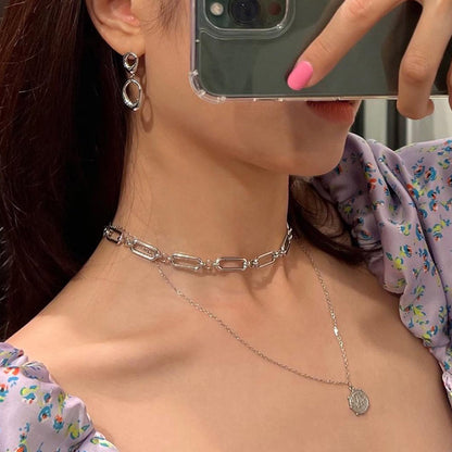 Medallion 72 Coin Disc Long Necklace