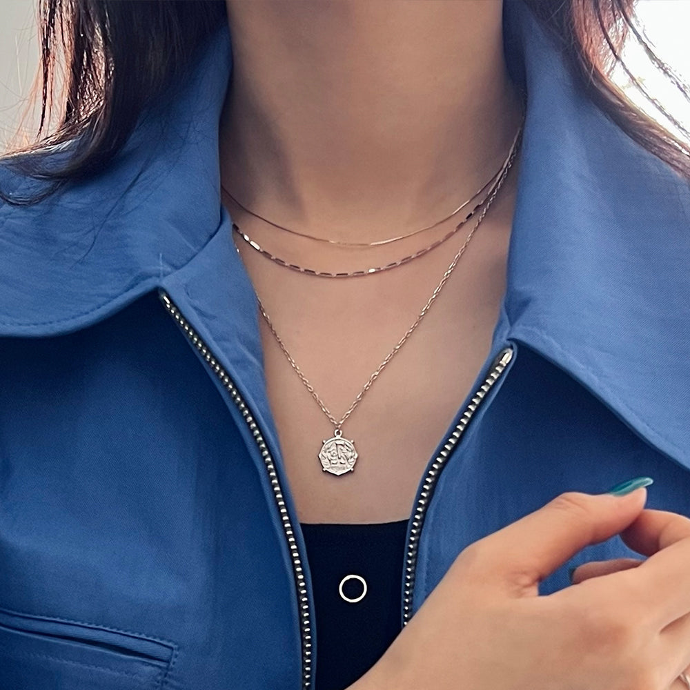 Medallion 72 Coin Disc Long Necklace