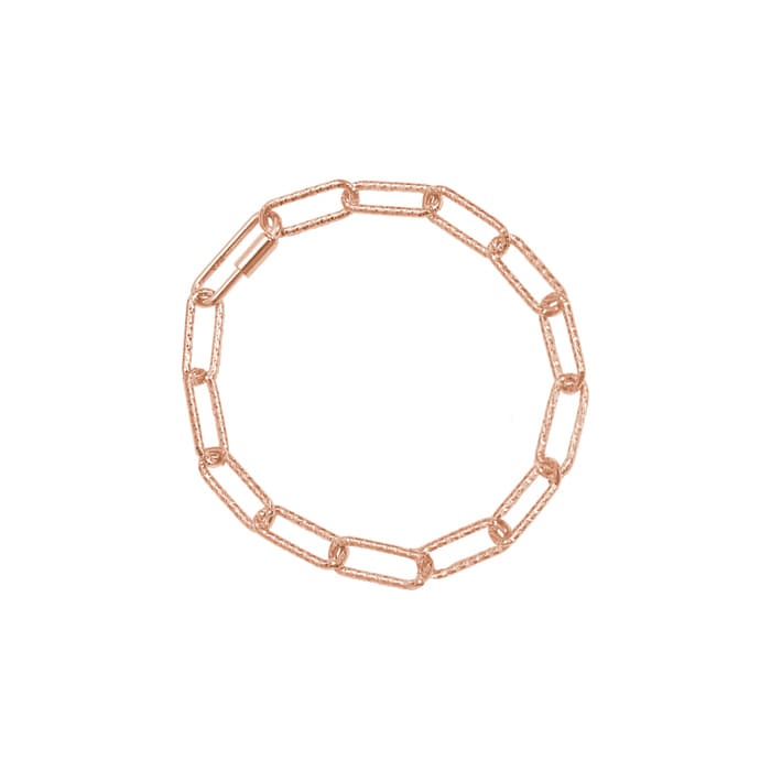 Bold Paper Clip Shiny Scattering Chain Bracelet