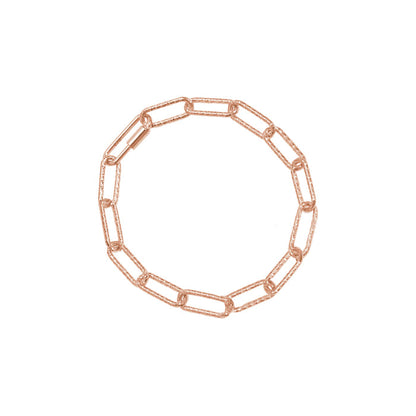 Bold Paper Clip Shiny Scattering Chain Bracelet