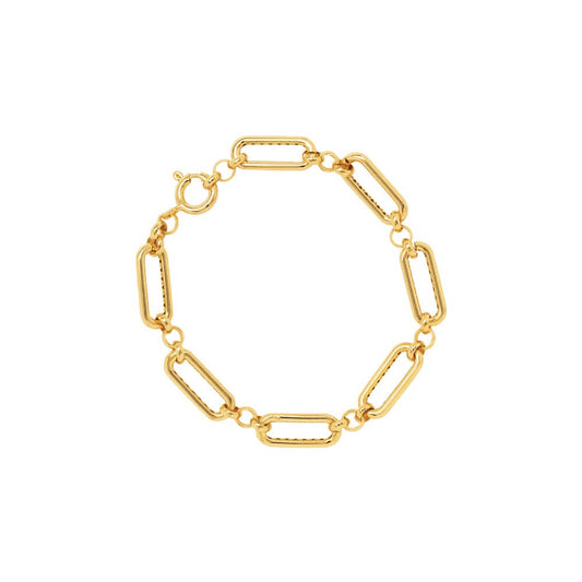 Bold Paper Clip Chain 925 Silver Bracelet