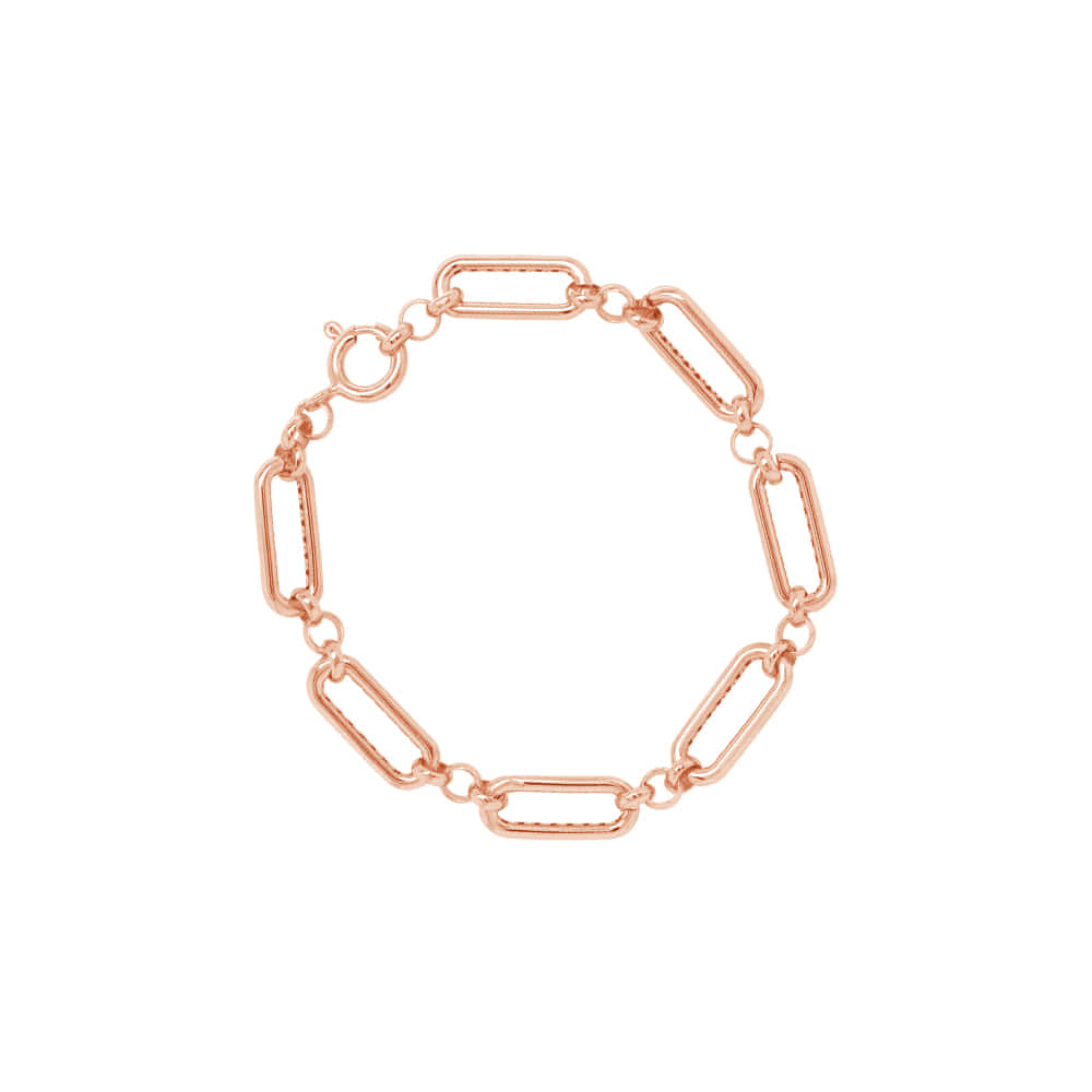 Bold Paper Clip Chain 925 Silver Bracelet