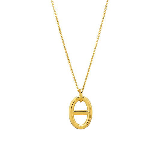 Pig Nose Pendant Long Chain Necklace