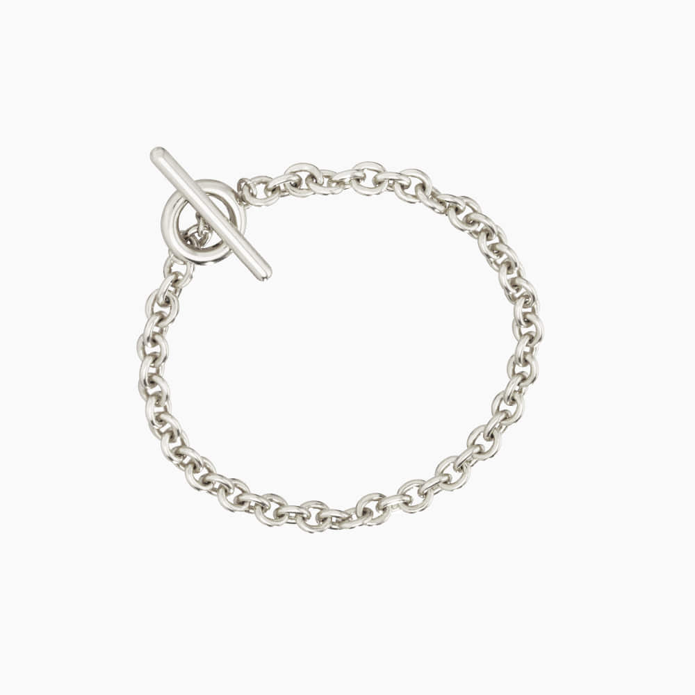 Toggle Charm T Bar Bold Chain Bracelet