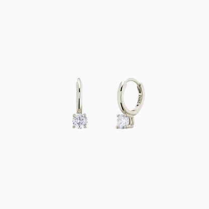 Mini Hoops with Cubic Zirconia Stud Earrings