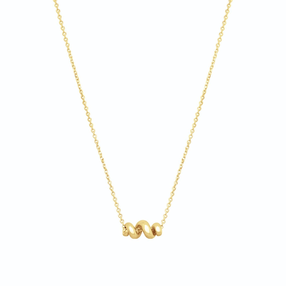 Twisted Roll Bar 925 Silver Necklace