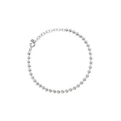 Mini Ball Bead Linked 925 Chain Bracelet