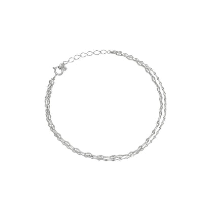 Layered Set thin pig nose Chain Bracelet