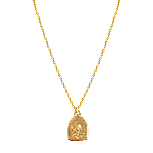 Medallion Arch Pray For Us St Anthony Necklace