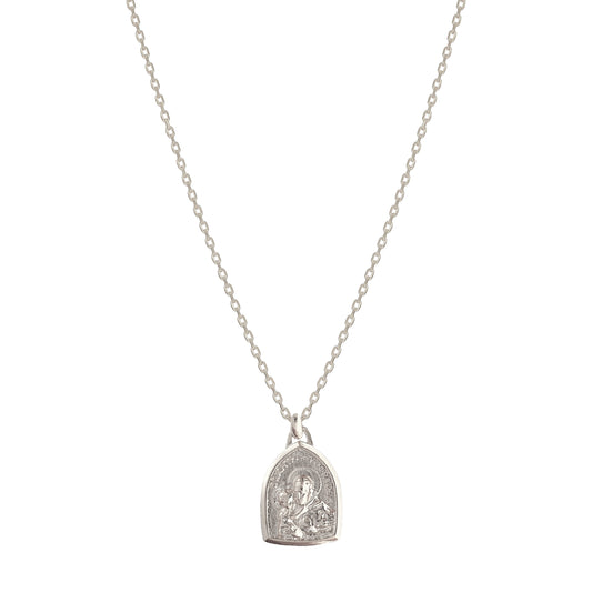 Medallion Arch Pray For Us St Anthony Necklace