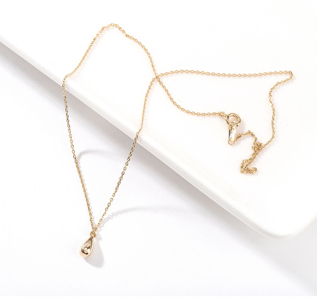 Tiny Bean Pendant 925 Silver Necklace