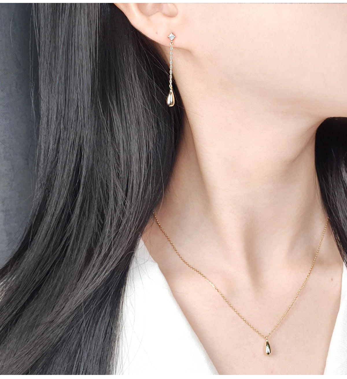 Tiny Bean Pendant 925 Silver Necklace
