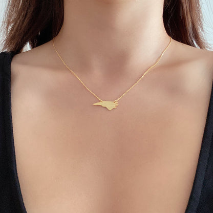 North Carolina State Map Necklace