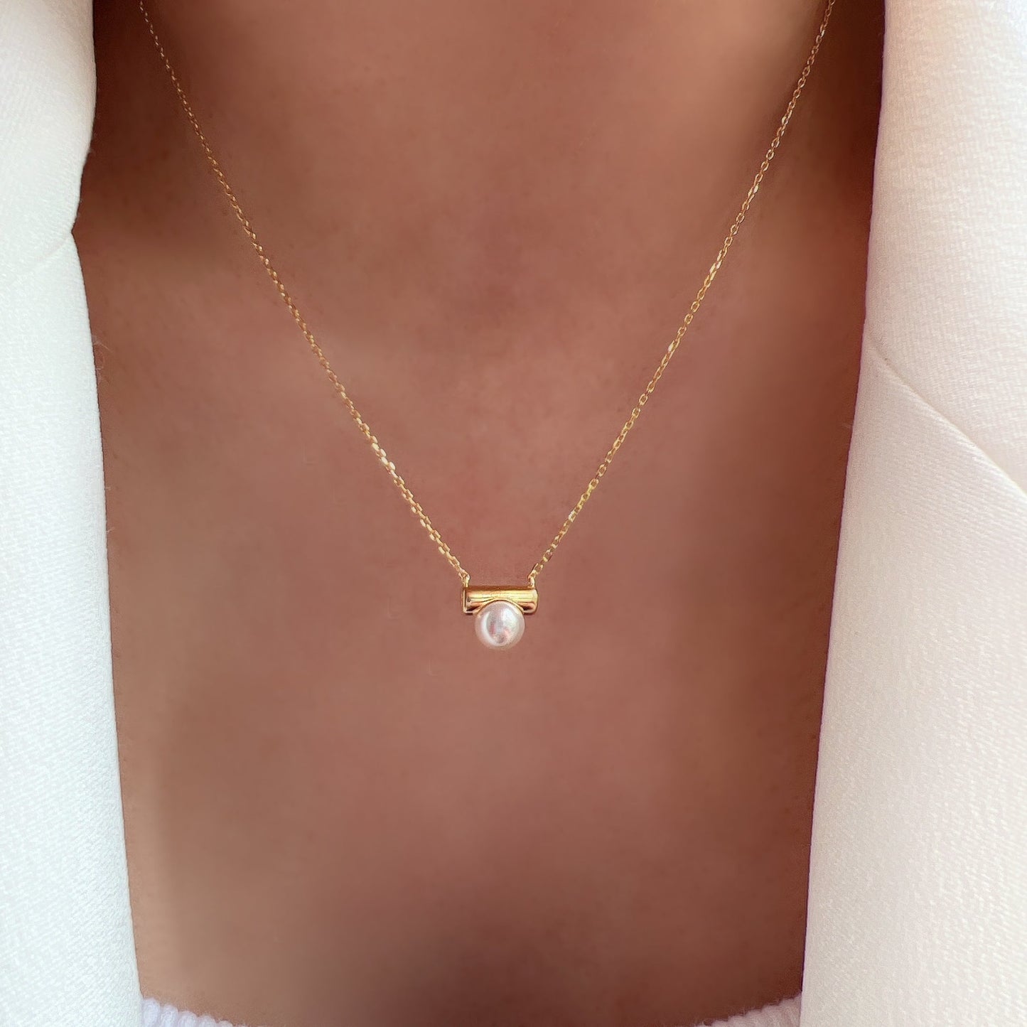 Freshwater Pearl Bar Necklace