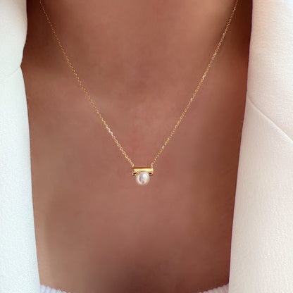 Freshwater Pearl Bar Necklace