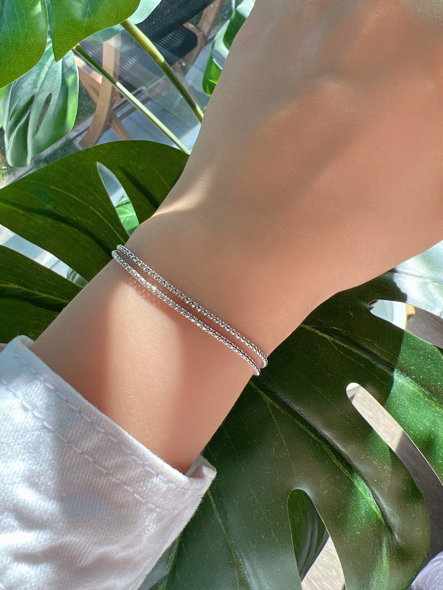 Cord 2 Chains Multi Style Bracelet