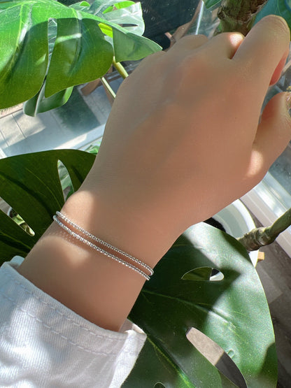 Cord 2 Chains Multi Style Bracelet