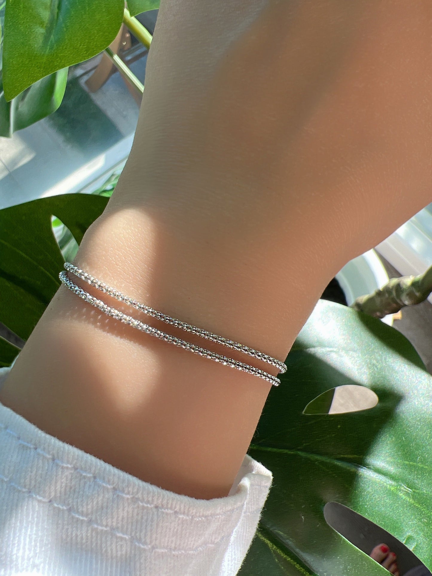 Cord 2 Chains Multi Style Bracelet