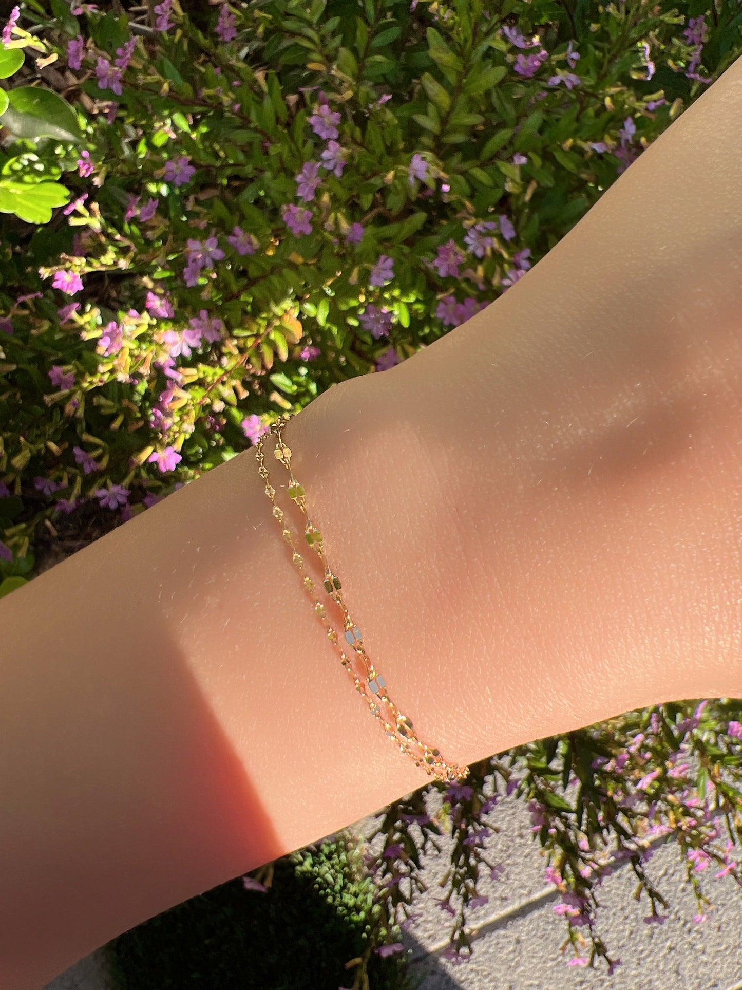 Layered Set thin pig nose Chain Bracelet