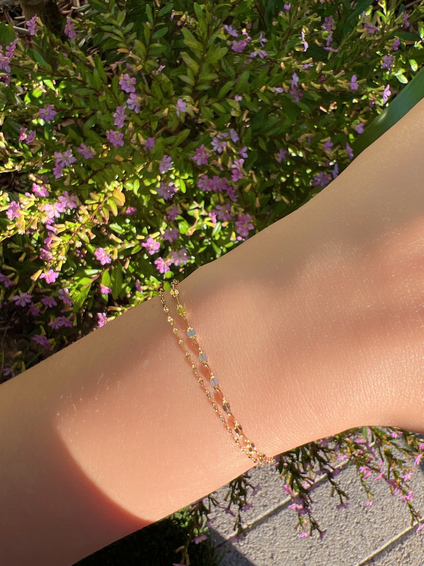 Layered Set thin pig nose Chain Bracelet