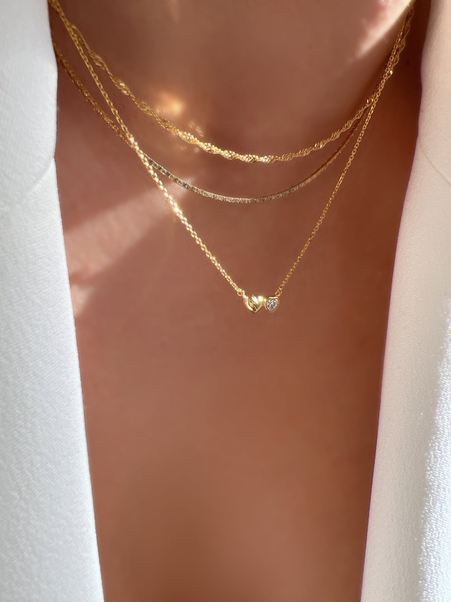 Thin Box Chain Choker 925 Necklace