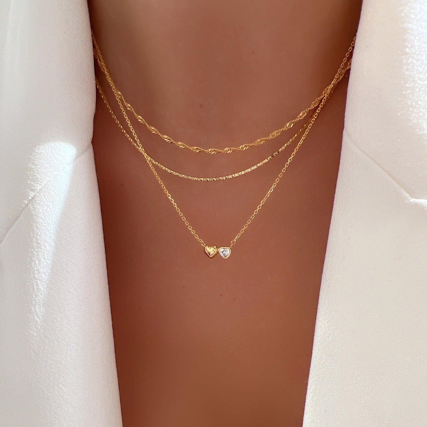Twisted Chain Thin Rope Solid Silver Necklace