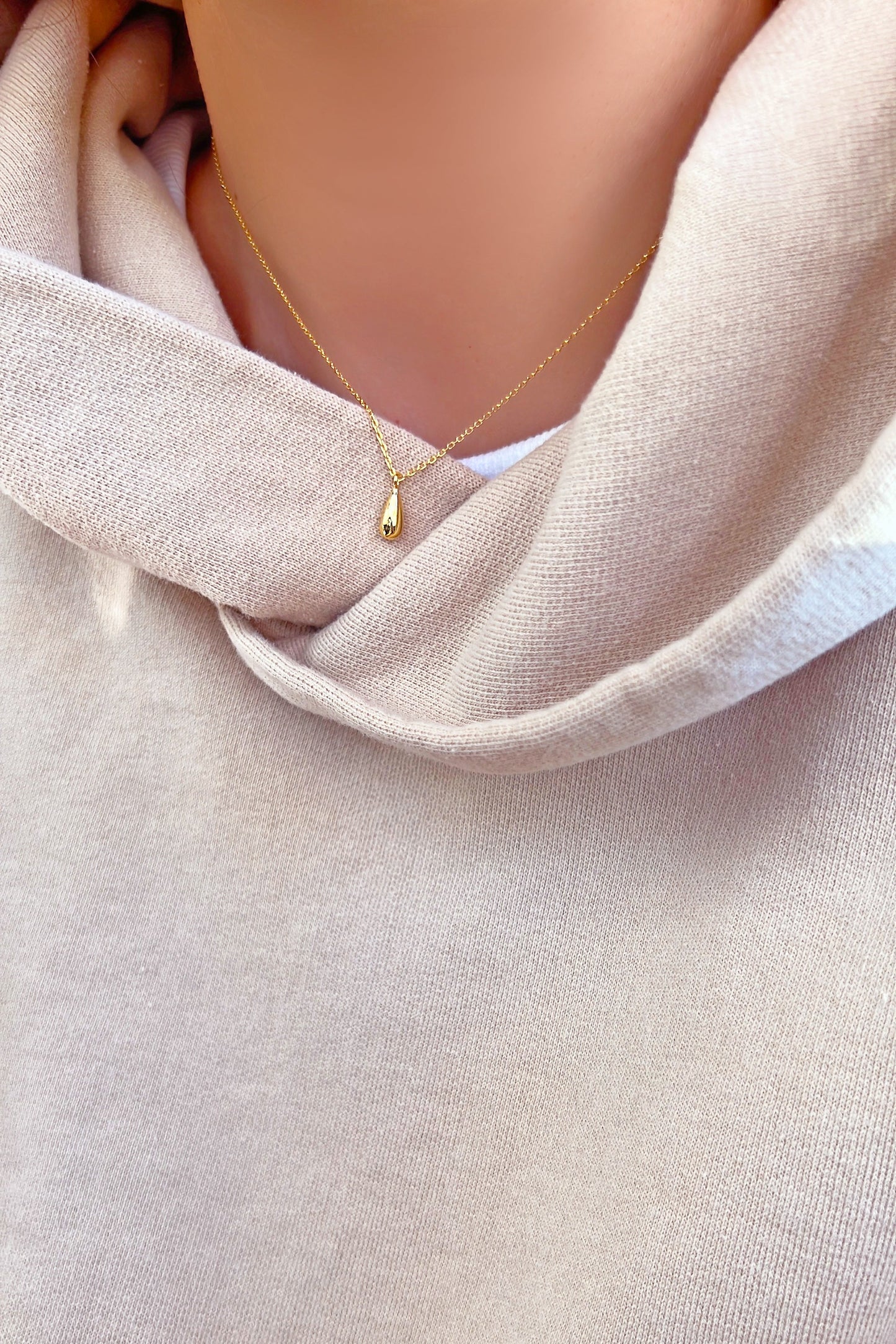Tiny Bean Pendant 925 Silver Necklace