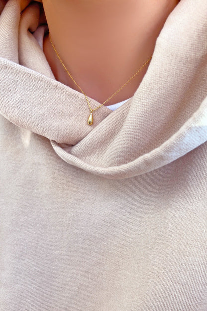 Tiny Bean Pendant 925 Silver Necklace