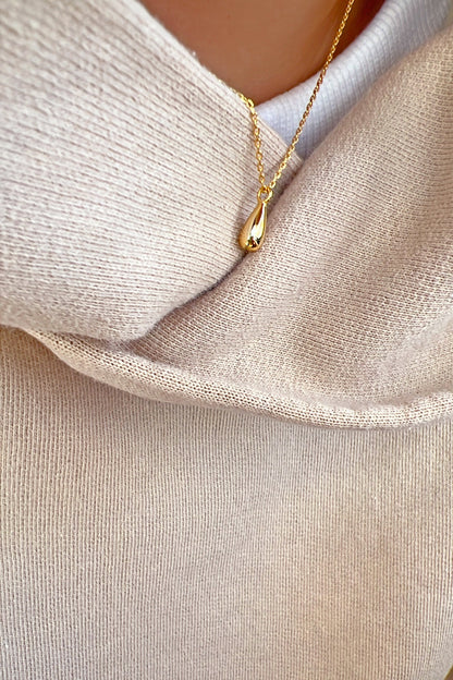Tiny Bean Pendant 925 Silver Necklace