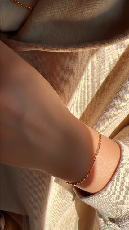 Tiny Dot Ball Layered Chain Bracelet