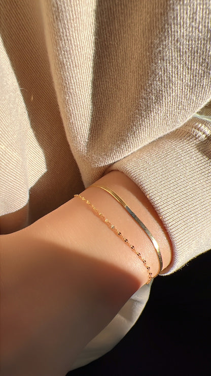 Layered Set Snake Chain Bracelet